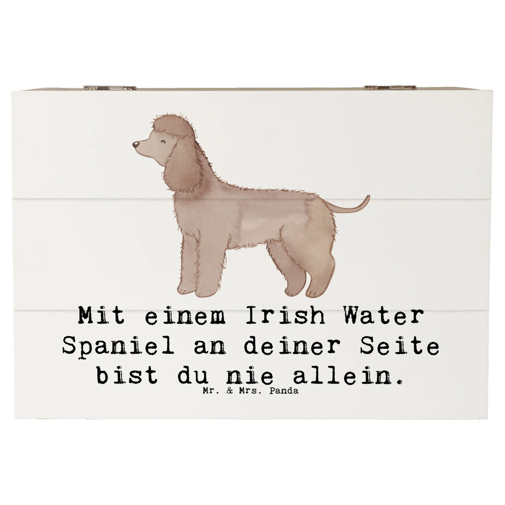 Holzkiste Irish Water Spaniel Begleiter Holzkiste, Kiste, Schatzkiste, Truhe, Schatulle, XXL, Erinnerungsbox, Erinnerungskiste, Dekokiste, Aufbewahrungsbox, Geschenkbox, Geschenkdose, Hund, Hunderasse, Rassehund, Hundebesitzer, Geschenk, Tierfreund, Schenken, Welpe