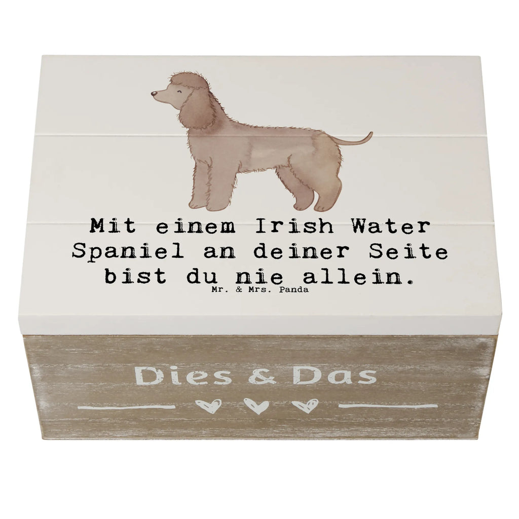 Holzkiste Irish Water Spaniel Begleiter Holzkiste, Kiste, Schatzkiste, Truhe, Schatulle, XXL, Erinnerungsbox, Erinnerungskiste, Dekokiste, Aufbewahrungsbox, Geschenkbox, Geschenkdose, Hund, Hunderasse, Rassehund, Hundebesitzer, Geschenk, Tierfreund, Schenken, Welpe