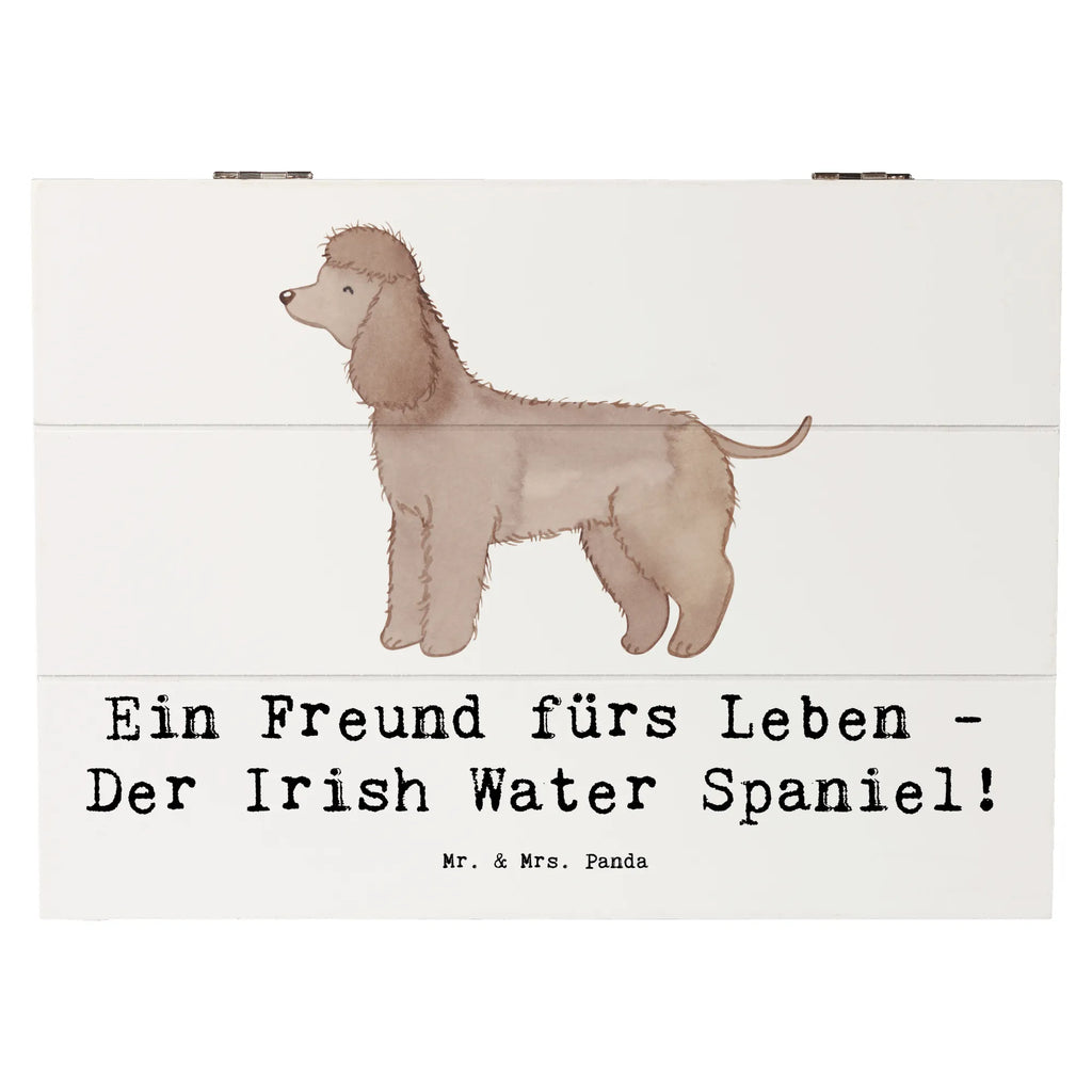 Holzkiste Irish Water Spaniel Freund Holzkiste, Kiste, Schatzkiste, Truhe, Schatulle, XXL, Erinnerungsbox, Erinnerungskiste, Dekokiste, Aufbewahrungsbox, Geschenkbox, Geschenkdose, Hund, Hunderasse, Rassehund, Hundebesitzer, Geschenk, Tierfreund, Schenken, Welpe