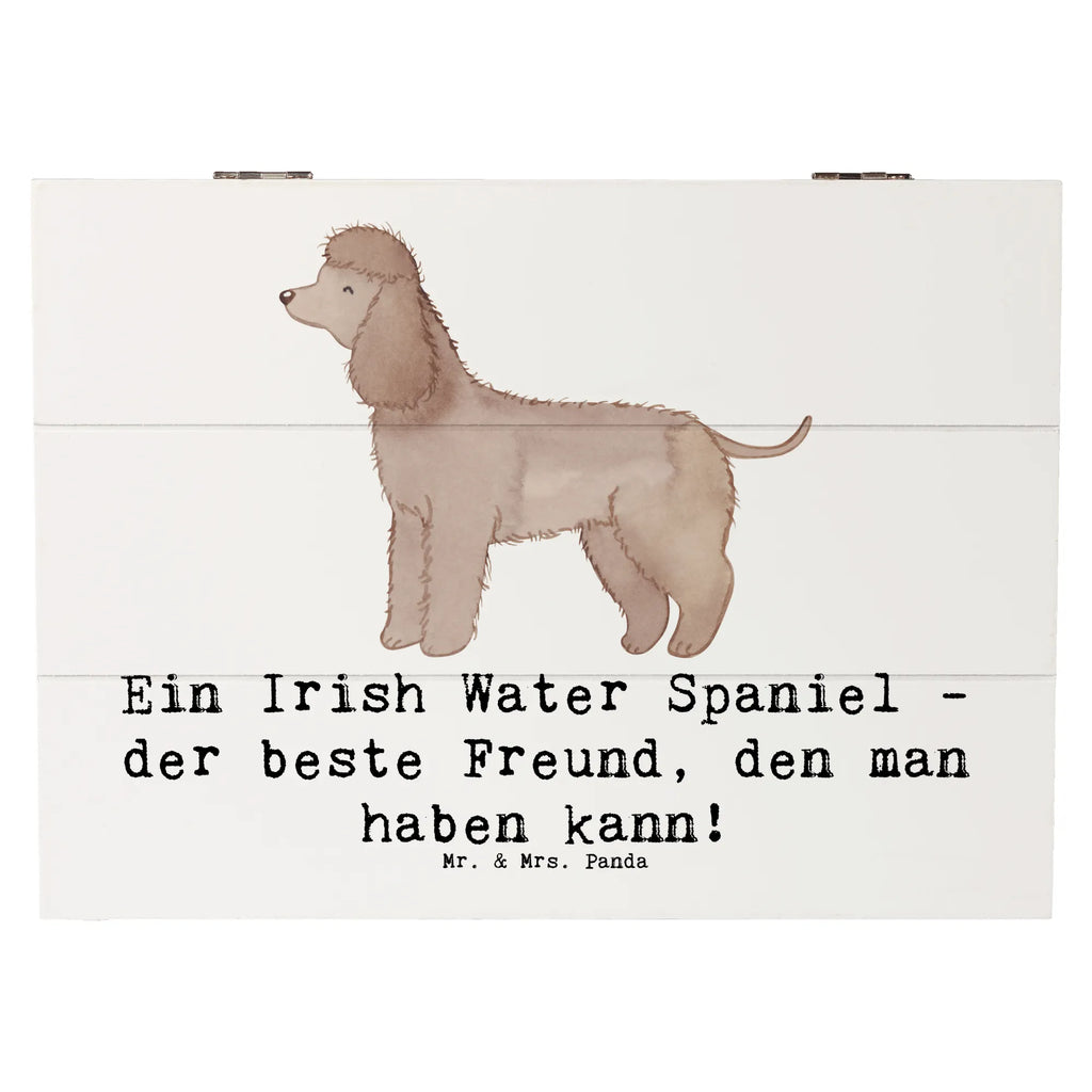 Holzkiste Irish Water Spaniel Freund Holzkiste, Kiste, Schatzkiste, Truhe, Schatulle, XXL, Erinnerungsbox, Erinnerungskiste, Dekokiste, Aufbewahrungsbox, Geschenkbox, Geschenkdose, Hund, Hunderasse, Rassehund, Hundebesitzer, Geschenk, Tierfreund, Schenken, Welpe