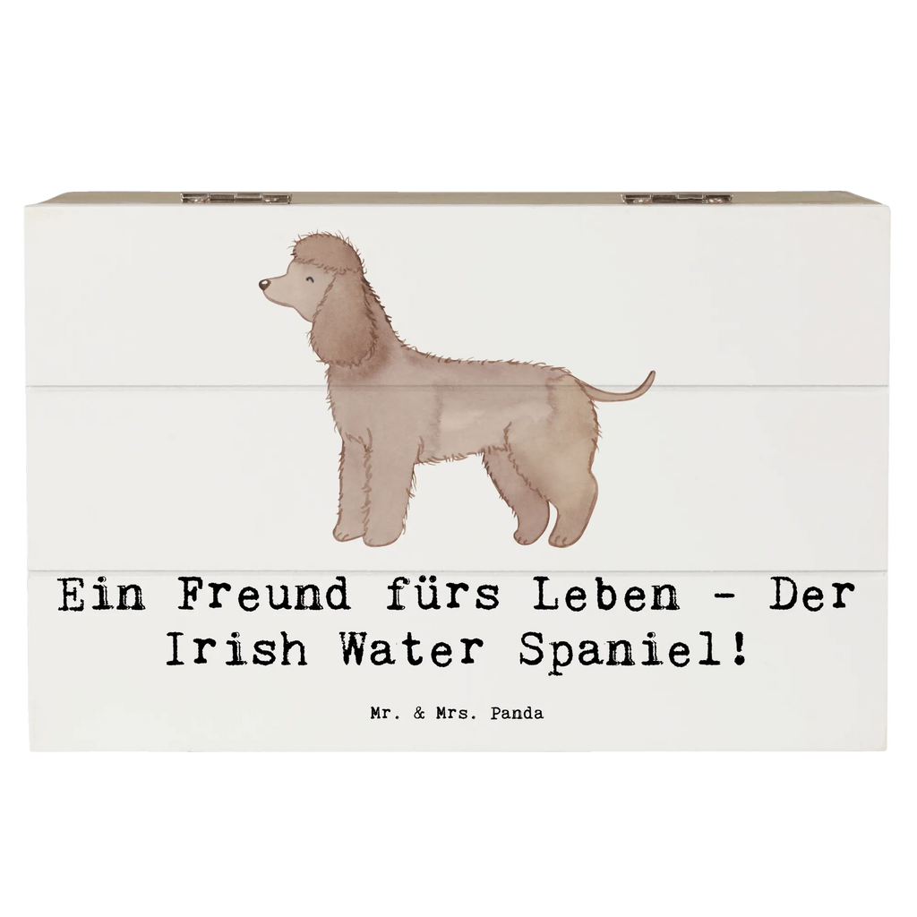 Holzkiste Irish Water Spaniel Freund Holzkiste, Kiste, Schatzkiste, Truhe, Schatulle, XXL, Erinnerungsbox, Erinnerungskiste, Dekokiste, Aufbewahrungsbox, Geschenkbox, Geschenkdose, Hund, Hunderasse, Rassehund, Hundebesitzer, Geschenk, Tierfreund, Schenken, Welpe