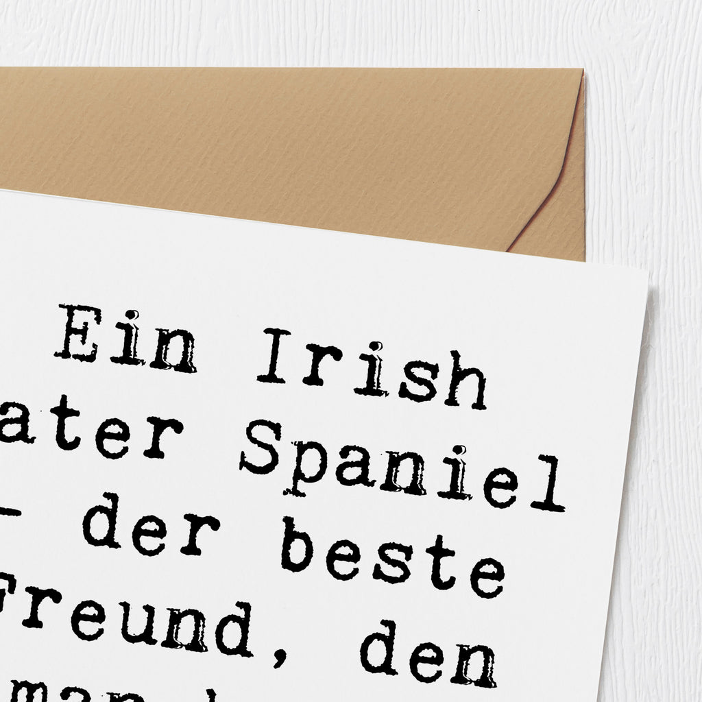 Deluxe Karte Spruch Irish Water Spaniel Freund Karte, Grußkarte, Klappkarte, Einladungskarte, Glückwunschkarte, Hochzeitskarte, Geburtstagskarte, Hochwertige Grußkarte, Hochwertige Klappkarte, Hund, Hunderasse, Rassehund, Hundebesitzer, Geschenk, Tierfreund, Schenken, Welpe