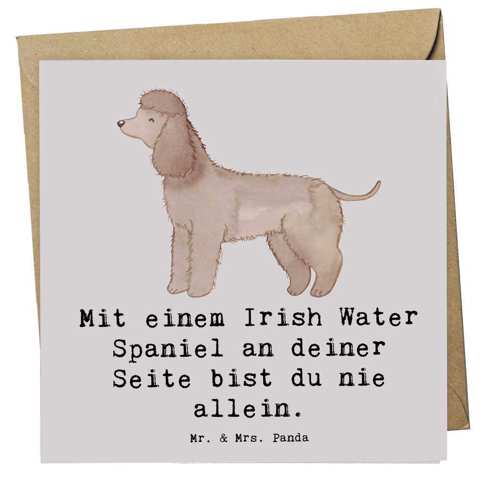 Deluxe Karte Irish Water Spaniel Begleiter Karte, Grußkarte, Klappkarte, Einladungskarte, Glückwunschkarte, Hochzeitskarte, Geburtstagskarte, Hochwertige Grußkarte, Hochwertige Klappkarte, Hund, Hunderasse, Rassehund, Hundebesitzer, Geschenk, Tierfreund, Schenken, Welpe