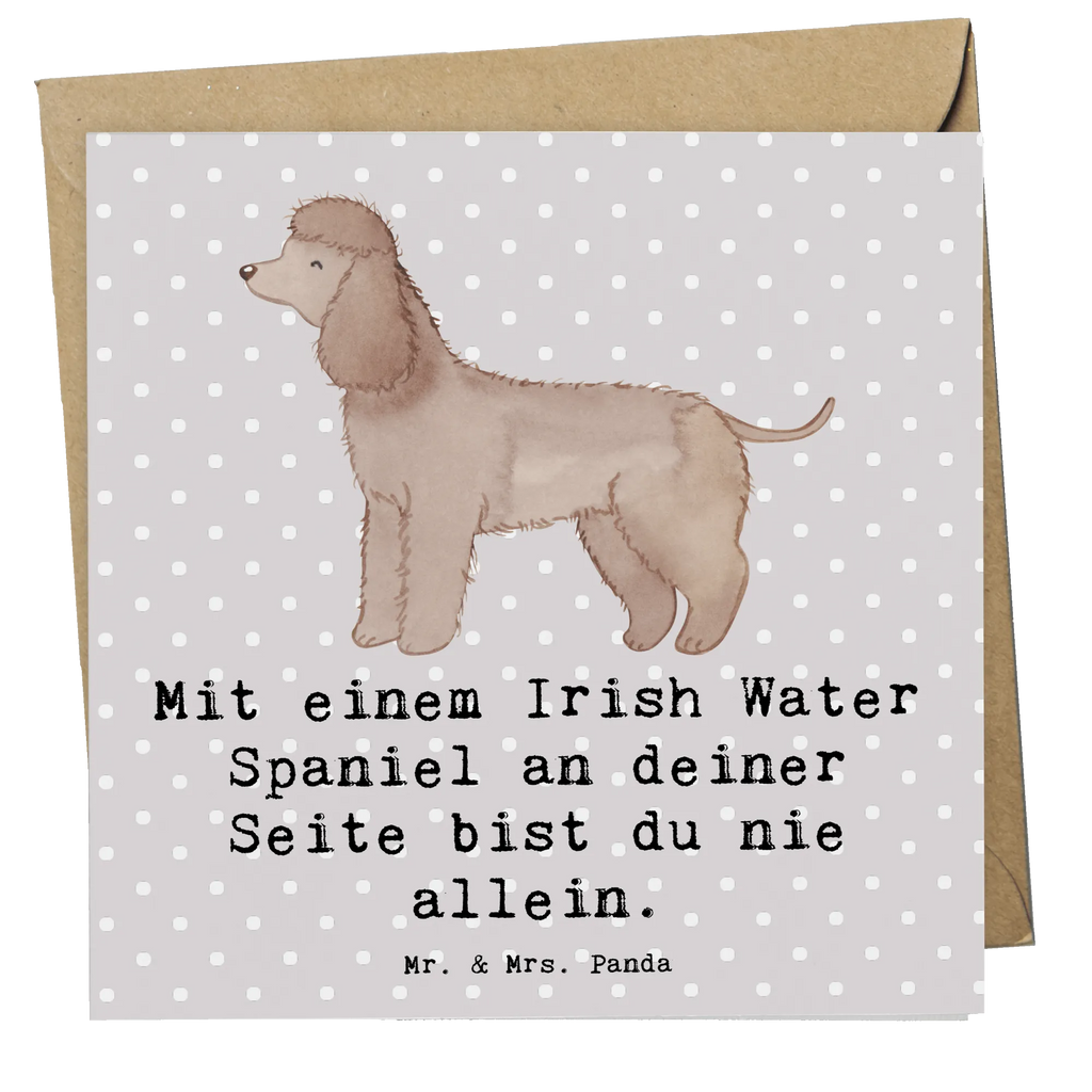 Deluxe Karte Irish Water Spaniel Begleiter Karte, Grußkarte, Klappkarte, Einladungskarte, Glückwunschkarte, Hochzeitskarte, Geburtstagskarte, Hochwertige Grußkarte, Hochwertige Klappkarte, Hund, Hunderasse, Rassehund, Hundebesitzer, Geschenk, Tierfreund, Schenken, Welpe