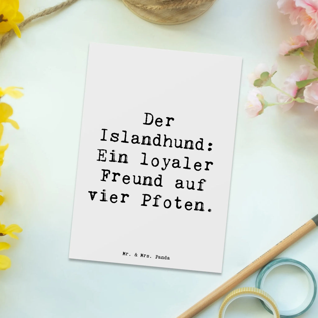 Postkarte Spruch Treuer Islandhund Postkarte, Karte, Geschenkkarte, Grußkarte, Einladung, Ansichtskarte, Geburtstagskarte, Einladungskarte, Dankeskarte, Ansichtskarten, Einladung Geburtstag, Einladungskarten Geburtstag, Hund, Hunderasse, Rassehund, Hundebesitzer, Geschenk, Tierfreund, Schenken, Welpe