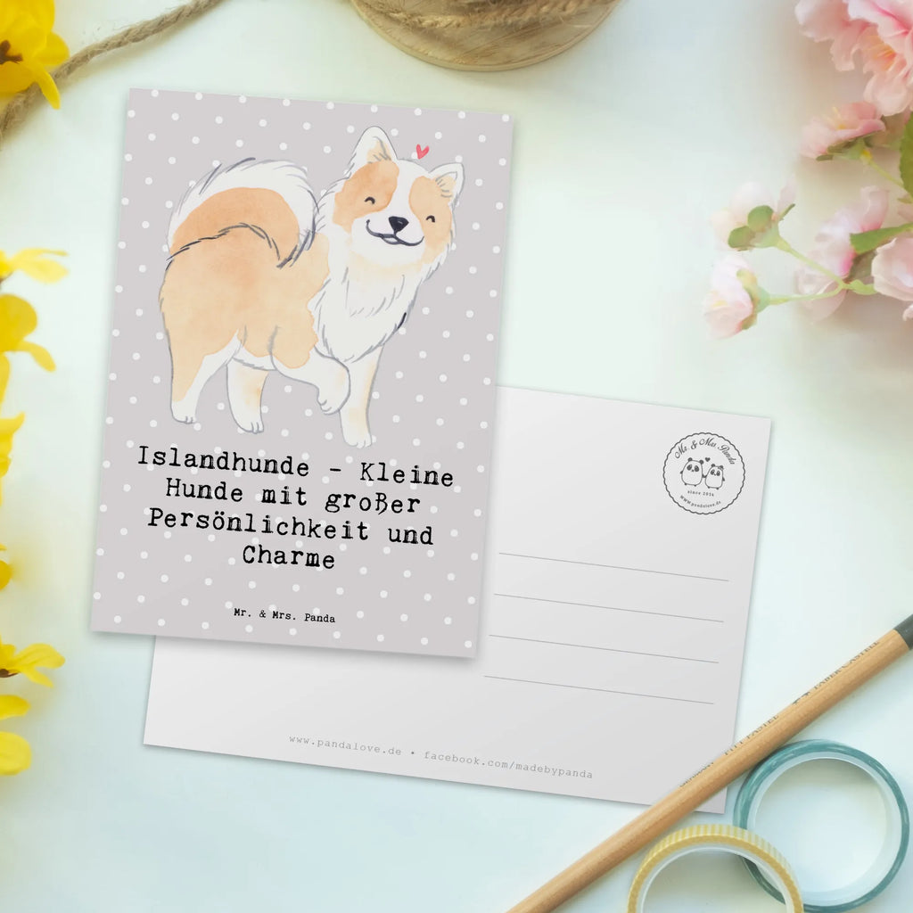 Postkarte Charme Islandhund Postkarte, Karte, Geschenkkarte, Grußkarte, Einladung, Ansichtskarte, Geburtstagskarte, Einladungskarte, Dankeskarte, Ansichtskarten, Einladung Geburtstag, Einladungskarten Geburtstag, Hund, Hunderasse, Rassehund, Hundebesitzer, Geschenk, Tierfreund, Schenken, Welpe