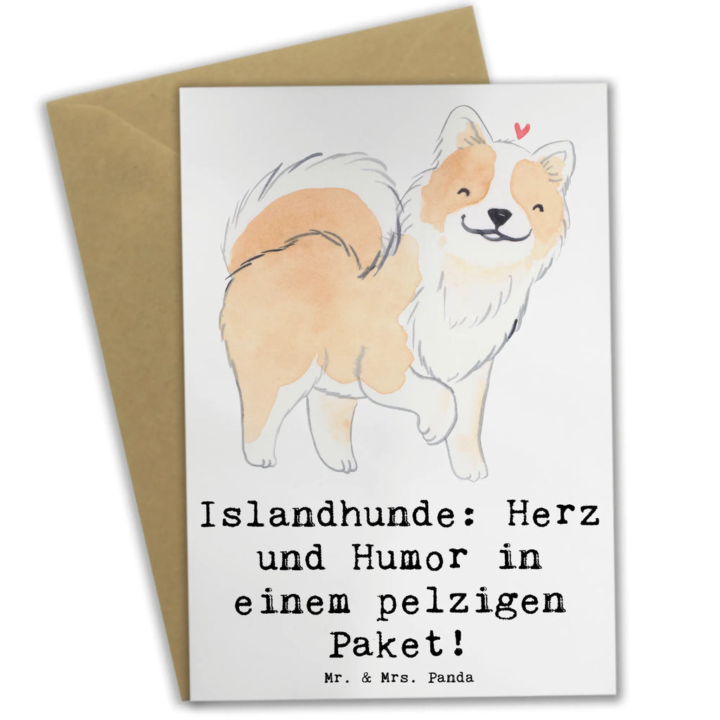 Grußkarte Islandhund Freude Grußkarte, Klappkarte, Einladungskarte, Glückwunschkarte, Hochzeitskarte, Geburtstagskarte, Karte, Ansichtskarten, Hund, Hunderasse, Rassehund, Hundebesitzer, Geschenk, Tierfreund, Schenken, Welpe