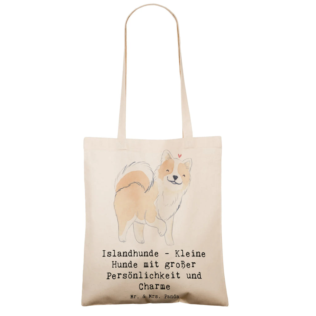 Tragetasche Charme Islandhund Beuteltasche, Beutel, Einkaufstasche, Jutebeutel, Stoffbeutel, Tasche, Shopper, Umhängetasche, Strandtasche, Schultertasche, Stofftasche, Tragetasche, Badetasche, Jutetasche, Einkaufstüte, Laptoptasche, Hund, Hunderasse, Rassehund, Hundebesitzer, Geschenk, Tierfreund, Schenken, Welpe