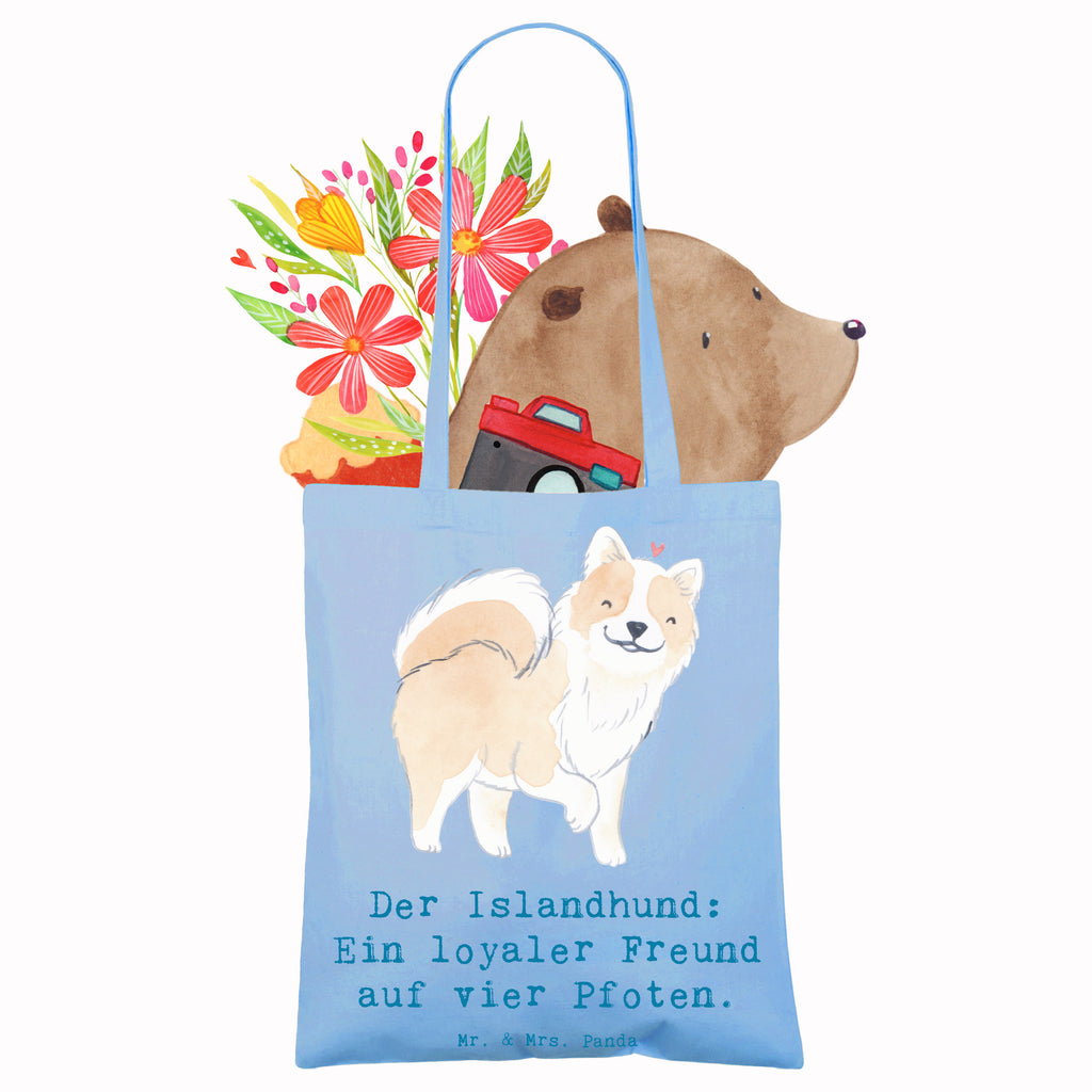 Tragetasche Treuer Islandhund Beuteltasche, Beutel, Einkaufstasche, Jutebeutel, Stoffbeutel, Tasche, Shopper, Umhängetasche, Strandtasche, Schultertasche, Stofftasche, Tragetasche, Badetasche, Jutetasche, Einkaufstüte, Laptoptasche, Hund, Hunderasse, Rassehund, Hundebesitzer, Geschenk, Tierfreund, Schenken, Welpe