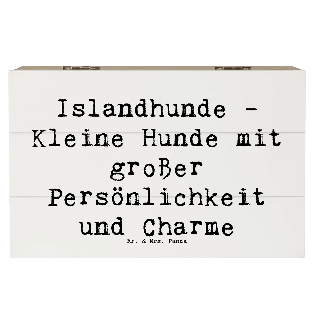 Holzkiste Spruch Charme Islandhund Holzkiste, Kiste, Schatzkiste, Truhe, Schatulle, XXL, Erinnerungsbox, Erinnerungskiste, Dekokiste, Aufbewahrungsbox, Geschenkbox, Geschenkdose, Hund, Hunderasse, Rassehund, Hundebesitzer, Geschenk, Tierfreund, Schenken, Welpe