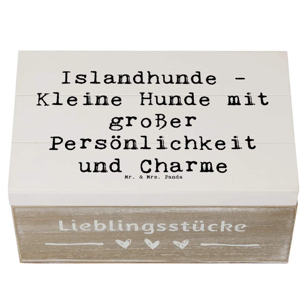 Holzkiste Spruch Charme Islandhund Holzkiste, Kiste, Schatzkiste, Truhe, Schatulle, XXL, Erinnerungsbox, Erinnerungskiste, Dekokiste, Aufbewahrungsbox, Geschenkbox, Geschenkdose, Hund, Hunderasse, Rassehund, Hundebesitzer, Geschenk, Tierfreund, Schenken, Welpe