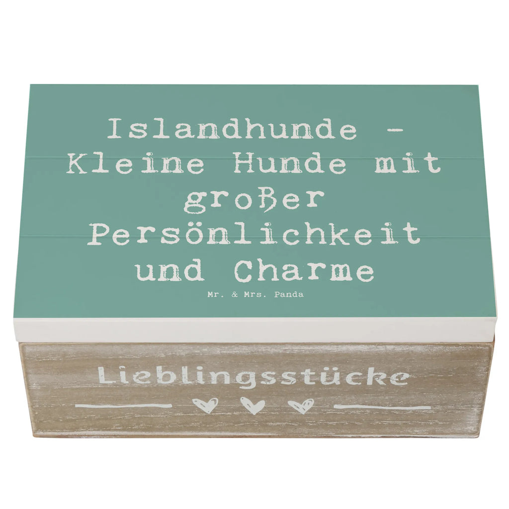 Holzkiste Spruch Charme Islandhund Holzkiste, Kiste, Schatzkiste, Truhe, Schatulle, XXL, Erinnerungsbox, Erinnerungskiste, Dekokiste, Aufbewahrungsbox, Geschenkbox, Geschenkdose, Hund, Hunderasse, Rassehund, Hundebesitzer, Geschenk, Tierfreund, Schenken, Welpe