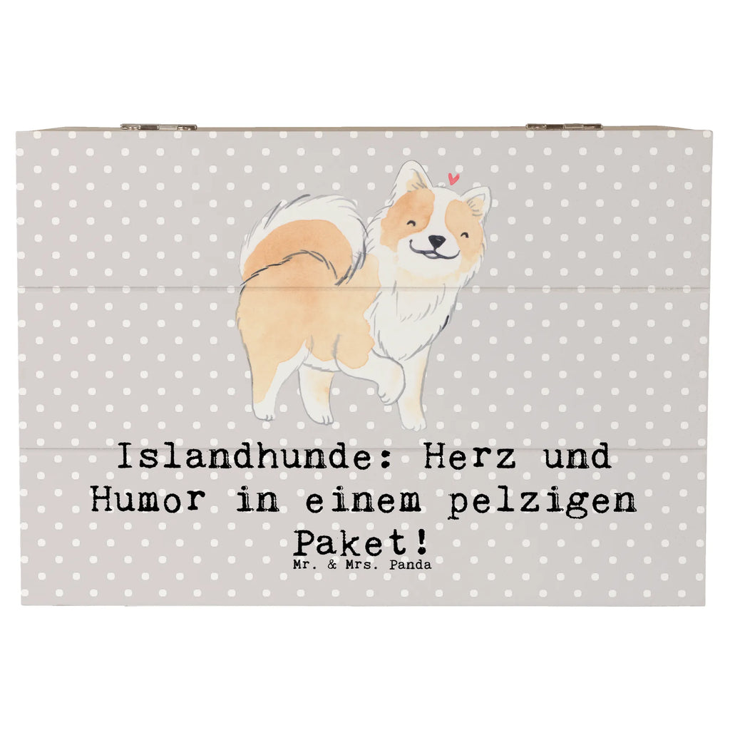 Holzkiste Islandhund Freude Holzkiste, Kiste, Schatzkiste, Truhe, Schatulle, XXL, Erinnerungsbox, Erinnerungskiste, Dekokiste, Aufbewahrungsbox, Geschenkbox, Geschenkdose, Hund, Hunderasse, Rassehund, Hundebesitzer, Geschenk, Tierfreund, Schenken, Welpe