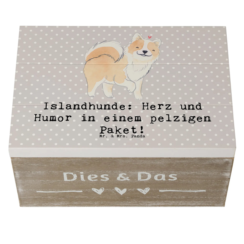 Holzkiste Islandhund Freude Holzkiste, Kiste, Schatzkiste, Truhe, Schatulle, XXL, Erinnerungsbox, Erinnerungskiste, Dekokiste, Aufbewahrungsbox, Geschenkbox, Geschenkdose, Hund, Hunderasse, Rassehund, Hundebesitzer, Geschenk, Tierfreund, Schenken, Welpe