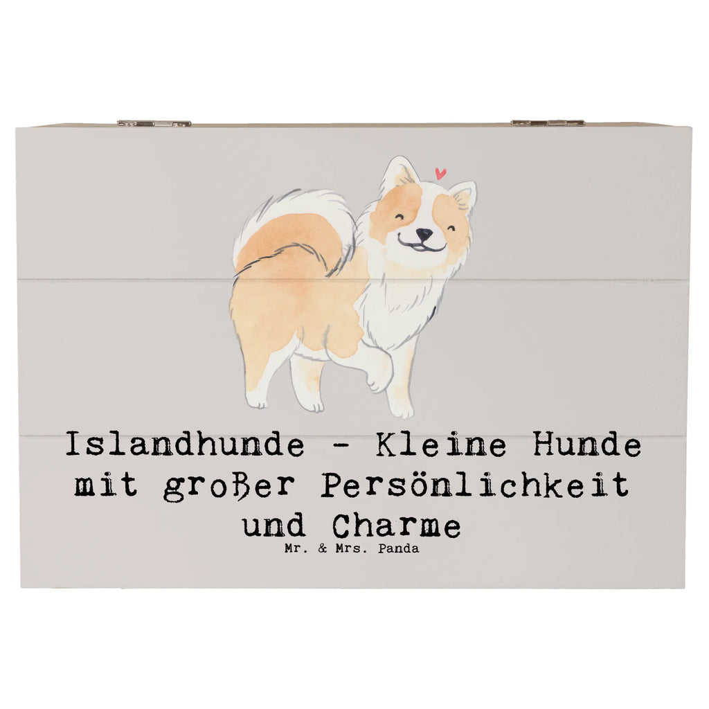 Holzkiste Charme Islandhund Holzkiste, Kiste, Schatzkiste, Truhe, Schatulle, XXL, Erinnerungsbox, Erinnerungskiste, Dekokiste, Aufbewahrungsbox, Geschenkbox, Geschenkdose, Hund, Hunderasse, Rassehund, Hundebesitzer, Geschenk, Tierfreund, Schenken, Welpe