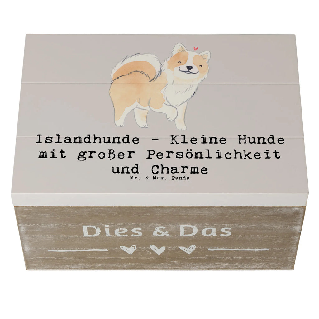 Holzkiste Charme Islandhund Holzkiste, Kiste, Schatzkiste, Truhe, Schatulle, XXL, Erinnerungsbox, Erinnerungskiste, Dekokiste, Aufbewahrungsbox, Geschenkbox, Geschenkdose, Hund, Hunderasse, Rassehund, Hundebesitzer, Geschenk, Tierfreund, Schenken, Welpe