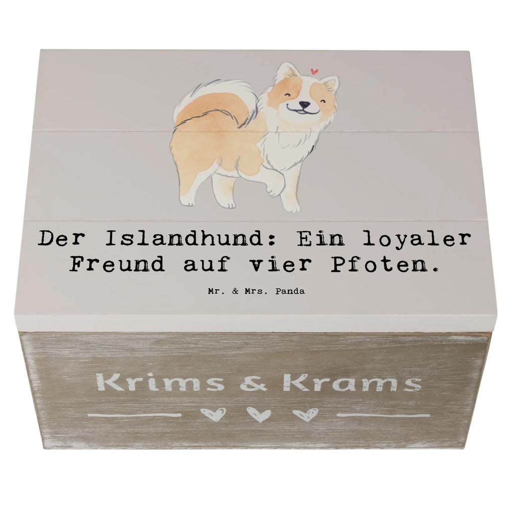 Holzkiste Treuer Islandhund Holzkiste, Kiste, Schatzkiste, Truhe, Schatulle, XXL, Erinnerungsbox, Erinnerungskiste, Dekokiste, Aufbewahrungsbox, Geschenkbox, Geschenkdose, Hund, Hunderasse, Rassehund, Hundebesitzer, Geschenk, Tierfreund, Schenken, Welpe