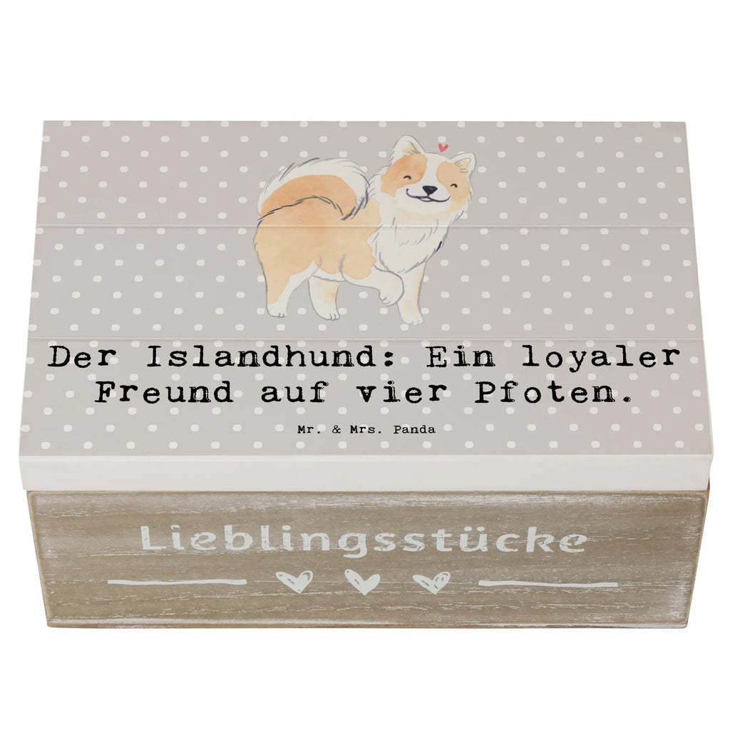 Holzkiste Treuer Islandhund Holzkiste, Kiste, Schatzkiste, Truhe, Schatulle, XXL, Erinnerungsbox, Erinnerungskiste, Dekokiste, Aufbewahrungsbox, Geschenkbox, Geschenkdose, Hund, Hunderasse, Rassehund, Hundebesitzer, Geschenk, Tierfreund, Schenken, Welpe