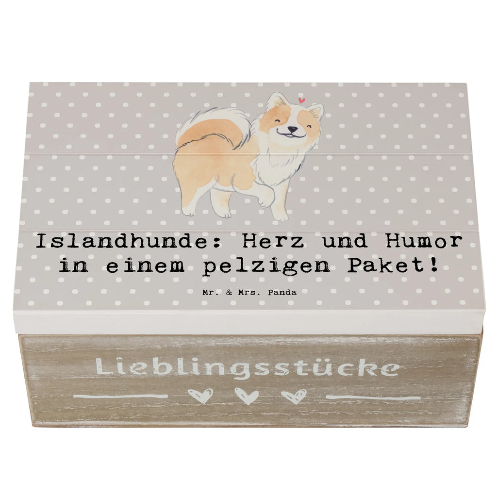 Holzkiste Islandhund Freude Holzkiste, Kiste, Schatzkiste, Truhe, Schatulle, XXL, Erinnerungsbox, Erinnerungskiste, Dekokiste, Aufbewahrungsbox, Geschenkbox, Geschenkdose, Hund, Hunderasse, Rassehund, Hundebesitzer, Geschenk, Tierfreund, Schenken, Welpe