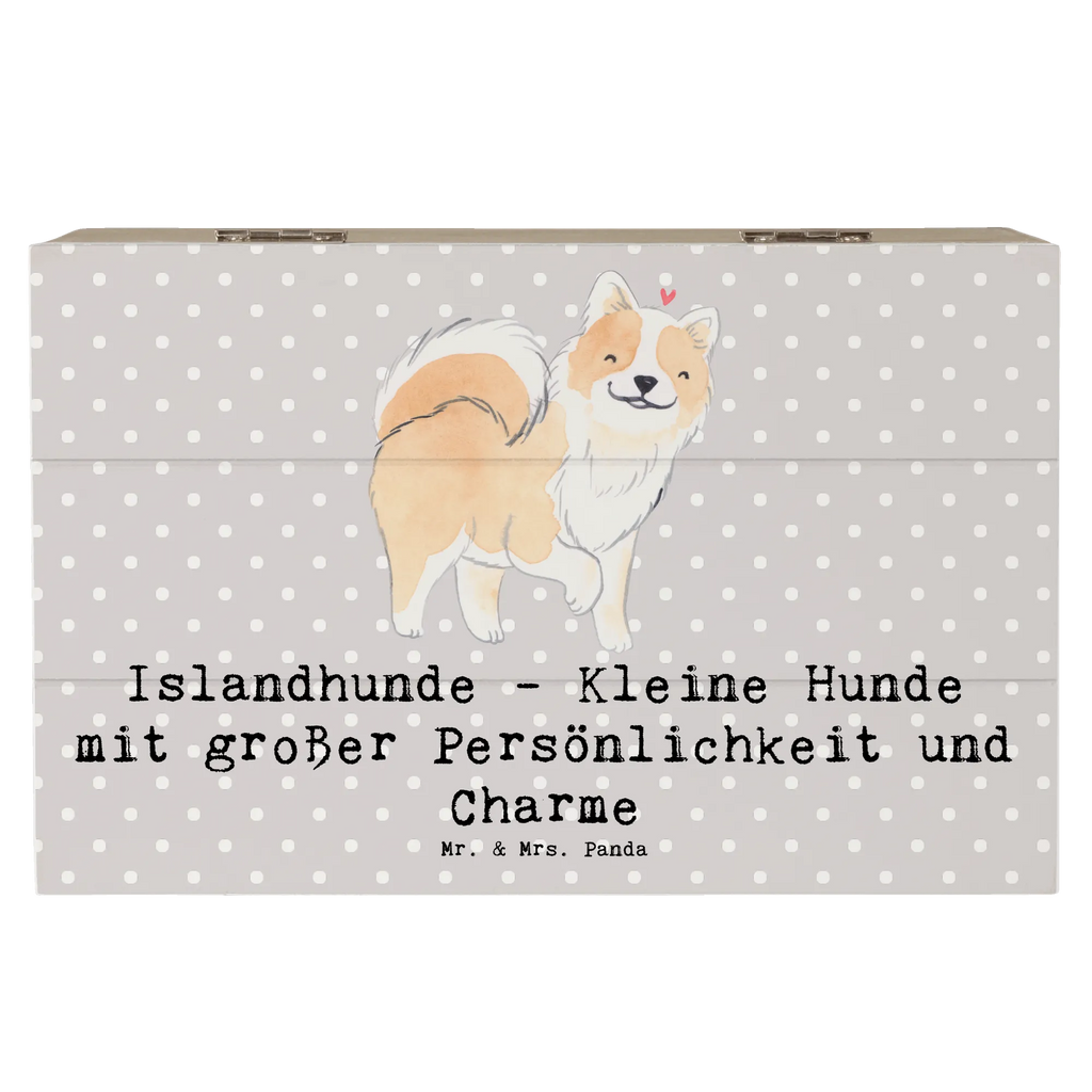 Holzkiste Charme Islandhund Holzkiste, Kiste, Schatzkiste, Truhe, Schatulle, XXL, Erinnerungsbox, Erinnerungskiste, Dekokiste, Aufbewahrungsbox, Geschenkbox, Geschenkdose, Hund, Hunderasse, Rassehund, Hundebesitzer, Geschenk, Tierfreund, Schenken, Welpe