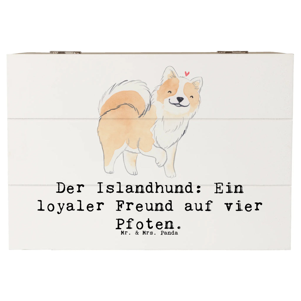 Holzkiste Treuer Islandhund Holzkiste, Kiste, Schatzkiste, Truhe, Schatulle, XXL, Erinnerungsbox, Erinnerungskiste, Dekokiste, Aufbewahrungsbox, Geschenkbox, Geschenkdose, Hund, Hunderasse, Rassehund, Hundebesitzer, Geschenk, Tierfreund, Schenken, Welpe