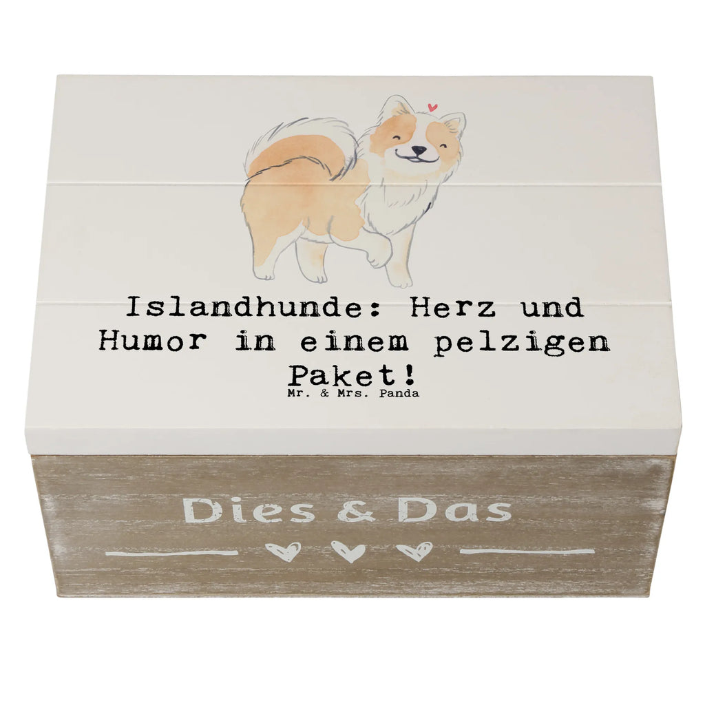 Holzkiste Islandhund Freude Holzkiste, Kiste, Schatzkiste, Truhe, Schatulle, XXL, Erinnerungsbox, Erinnerungskiste, Dekokiste, Aufbewahrungsbox, Geschenkbox, Geschenkdose, Hund, Hunderasse, Rassehund, Hundebesitzer, Geschenk, Tierfreund, Schenken, Welpe