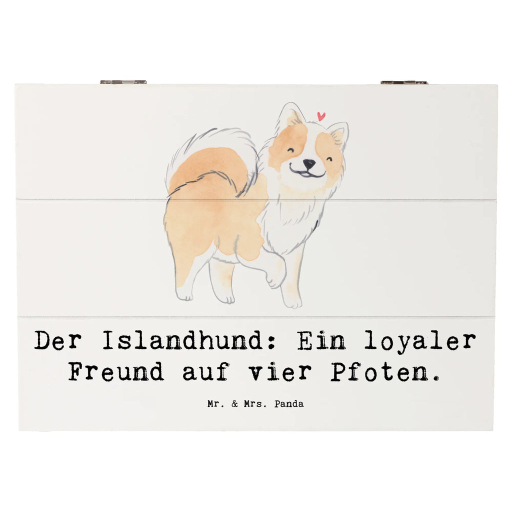 Holzkiste Treuer Islandhund Holzkiste, Kiste, Schatzkiste, Truhe, Schatulle, XXL, Erinnerungsbox, Erinnerungskiste, Dekokiste, Aufbewahrungsbox, Geschenkbox, Geschenkdose, Hund, Hunderasse, Rassehund, Hundebesitzer, Geschenk, Tierfreund, Schenken, Welpe