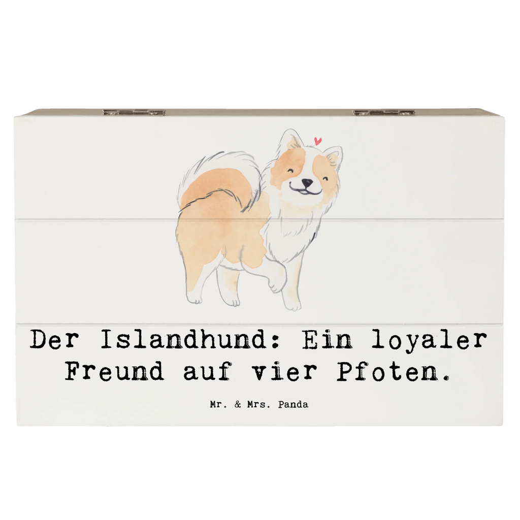 Holzkiste Treuer Islandhund Holzkiste, Kiste, Schatzkiste, Truhe, Schatulle, XXL, Erinnerungsbox, Erinnerungskiste, Dekokiste, Aufbewahrungsbox, Geschenkbox, Geschenkdose, Hund, Hunderasse, Rassehund, Hundebesitzer, Geschenk, Tierfreund, Schenken, Welpe