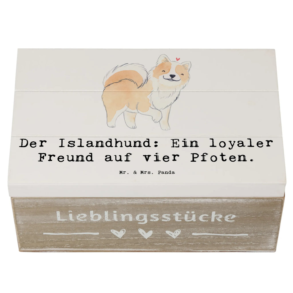 Holzkiste Treuer Islandhund Holzkiste, Kiste, Schatzkiste, Truhe, Schatulle, XXL, Erinnerungsbox, Erinnerungskiste, Dekokiste, Aufbewahrungsbox, Geschenkbox, Geschenkdose, Hund, Hunderasse, Rassehund, Hundebesitzer, Geschenk, Tierfreund, Schenken, Welpe