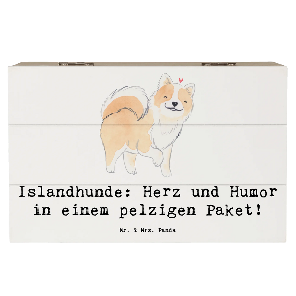 Holzkiste Islandhund Freude Holzkiste, Kiste, Schatzkiste, Truhe, Schatulle, XXL, Erinnerungsbox, Erinnerungskiste, Dekokiste, Aufbewahrungsbox, Geschenkbox, Geschenkdose, Hund, Hunderasse, Rassehund, Hundebesitzer, Geschenk, Tierfreund, Schenken, Welpe