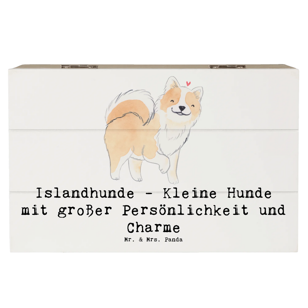 Holzkiste Charme Islandhund Holzkiste, Kiste, Schatzkiste, Truhe, Schatulle, XXL, Erinnerungsbox, Erinnerungskiste, Dekokiste, Aufbewahrungsbox, Geschenkbox, Geschenkdose, Hund, Hunderasse, Rassehund, Hundebesitzer, Geschenk, Tierfreund, Schenken, Welpe