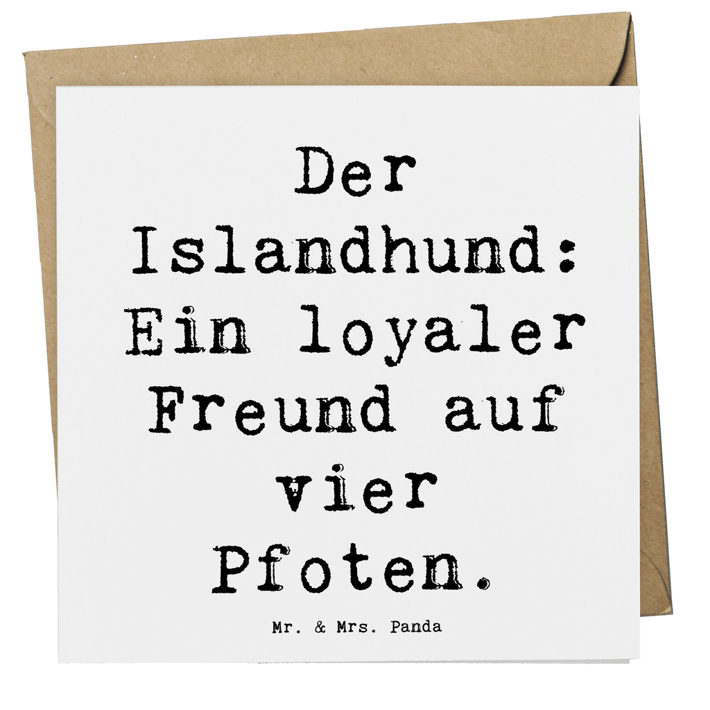 Deluxe Karte Spruch Treuer Islandhund Karte, Grußkarte, Klappkarte, Einladungskarte, Glückwunschkarte, Hochzeitskarte, Geburtstagskarte, Hochwertige Grußkarte, Hochwertige Klappkarte, Hund, Hunderasse, Rassehund, Hundebesitzer, Geschenk, Tierfreund, Schenken, Welpe