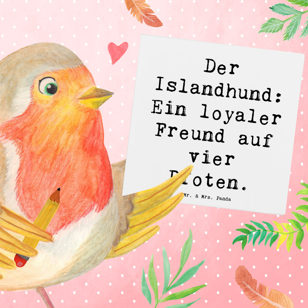 Deluxe Karte Spruch Treuer Islandhund Karte, Grußkarte, Klappkarte, Einladungskarte, Glückwunschkarte, Hochzeitskarte, Geburtstagskarte, Hochwertige Grußkarte, Hochwertige Klappkarte, Hund, Hunderasse, Rassehund, Hundebesitzer, Geschenk, Tierfreund, Schenken, Welpe