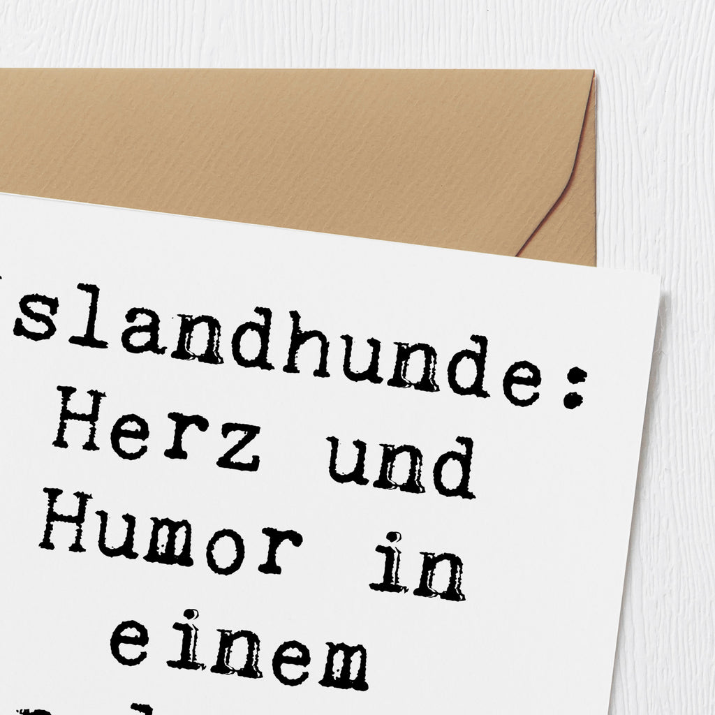 Deluxe Karte Spruch Islandhund Freude Karte, Grußkarte, Klappkarte, Einladungskarte, Glückwunschkarte, Hochzeitskarte, Geburtstagskarte, Hochwertige Grußkarte, Hochwertige Klappkarte, Hund, Hunderasse, Rassehund, Hundebesitzer, Geschenk, Tierfreund, Schenken, Welpe