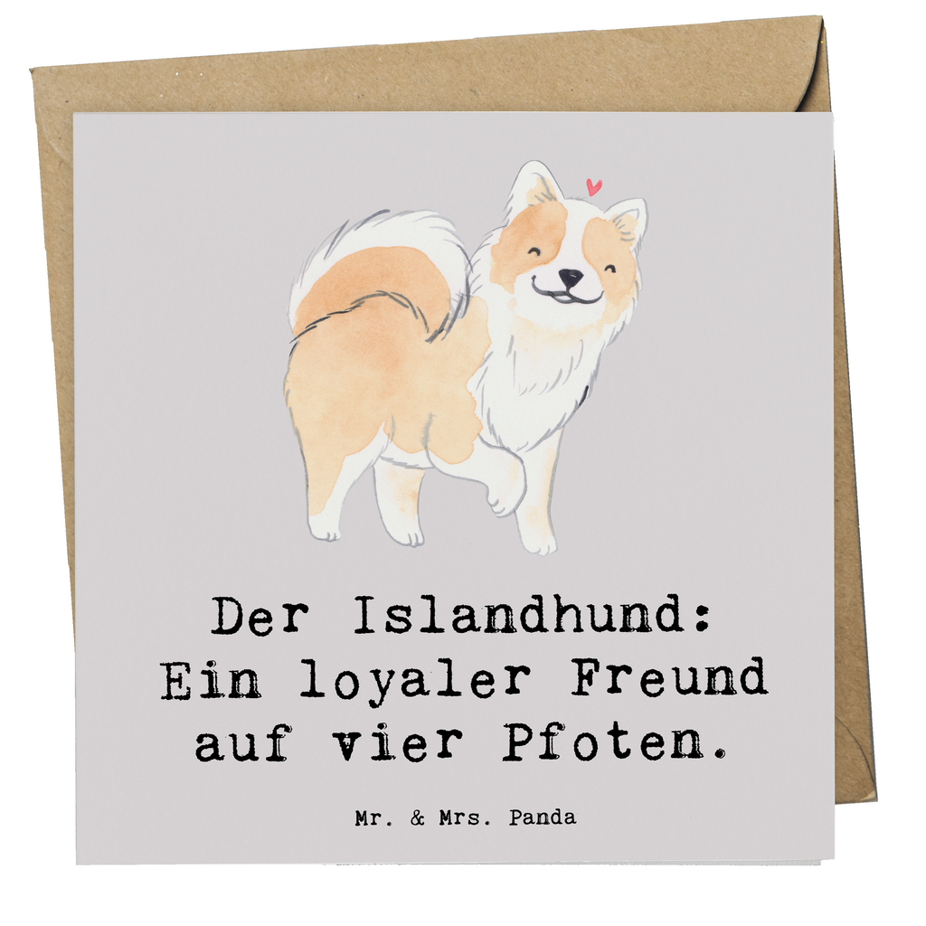 Deluxe Karte Treuer Islandhund Karte, Grußkarte, Klappkarte, Einladungskarte, Glückwunschkarte, Hochzeitskarte, Geburtstagskarte, Hochwertige Grußkarte, Hochwertige Klappkarte, Hund, Hunderasse, Rassehund, Hundebesitzer, Geschenk, Tierfreund, Schenken, Welpe