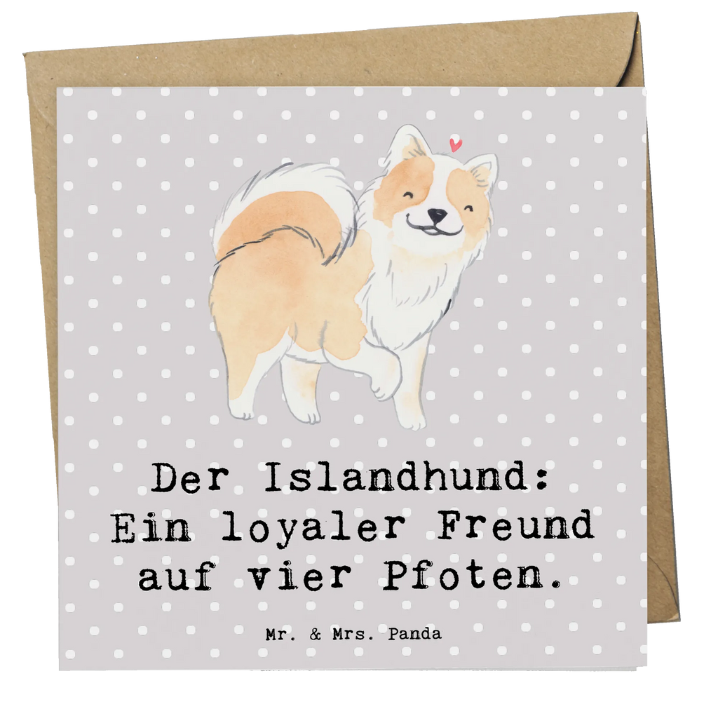 Deluxe Karte Treuer Islandhund Karte, Grußkarte, Klappkarte, Einladungskarte, Glückwunschkarte, Hochzeitskarte, Geburtstagskarte, Hochwertige Grußkarte, Hochwertige Klappkarte, Hund, Hunderasse, Rassehund, Hundebesitzer, Geschenk, Tierfreund, Schenken, Welpe