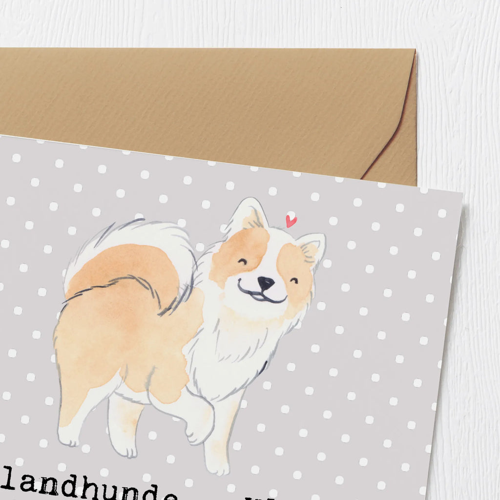 Deluxe Karte Charme Islandhund Karte, Grußkarte, Klappkarte, Einladungskarte, Glückwunschkarte, Hochzeitskarte, Geburtstagskarte, Hochwertige Grußkarte, Hochwertige Klappkarte, Hund, Hunderasse, Rassehund, Hundebesitzer, Geschenk, Tierfreund, Schenken, Welpe