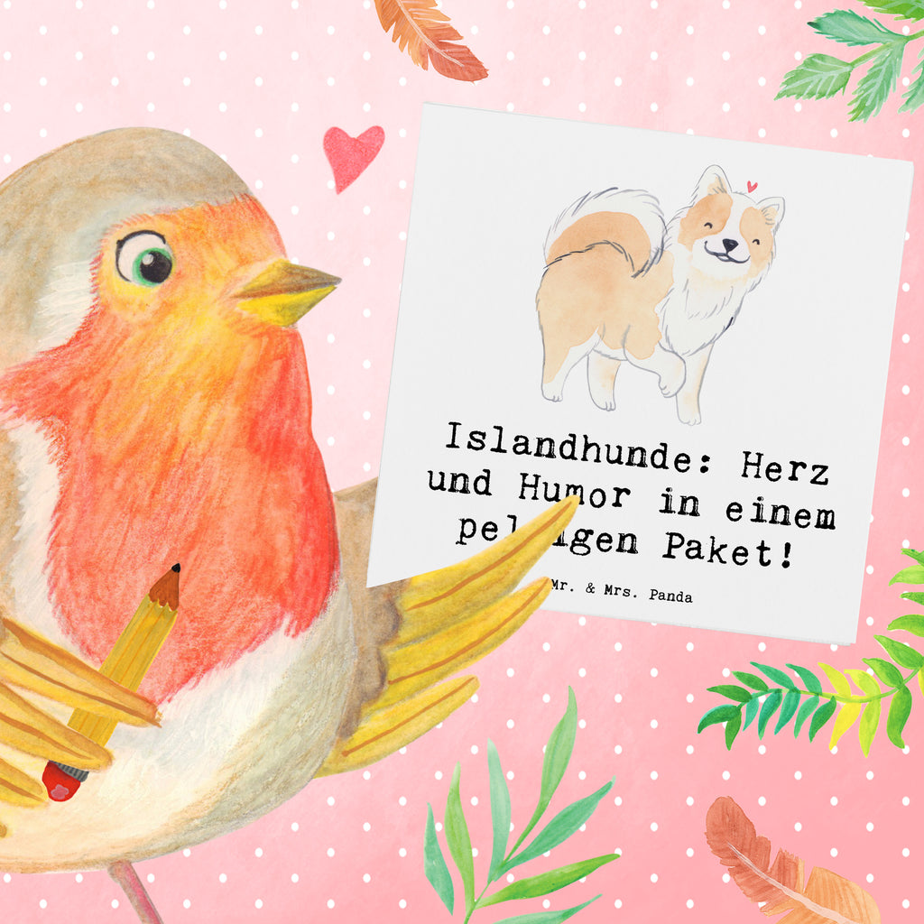 Deluxe Karte Islandhund Freude Karte, Grußkarte, Klappkarte, Einladungskarte, Glückwunschkarte, Hochzeitskarte, Geburtstagskarte, Hochwertige Grußkarte, Hochwertige Klappkarte, Hund, Hunderasse, Rassehund, Hundebesitzer, Geschenk, Tierfreund, Schenken, Welpe