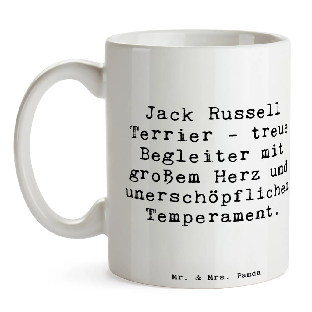 Tasse Spruch Jack Russell Terrier - treue Begleiter mit großem Herz und unerschöpflichem Temperament. Tasse, Kaffeetasse, Teetasse, Becher, Kaffeebecher, Teebecher, Keramiktasse, Porzellantasse, Büro Tasse, Geschenk Tasse, Tasse Sprüche, Tasse Motive, Kaffeetassen, Tasse bedrucken, Designer Tasse, Cappuccino Tassen, Schöne Teetassen, Hund, Hunderasse, Rassehund, Hundebesitzer, Geschenk, Tierfreund, Schenken, Welpe