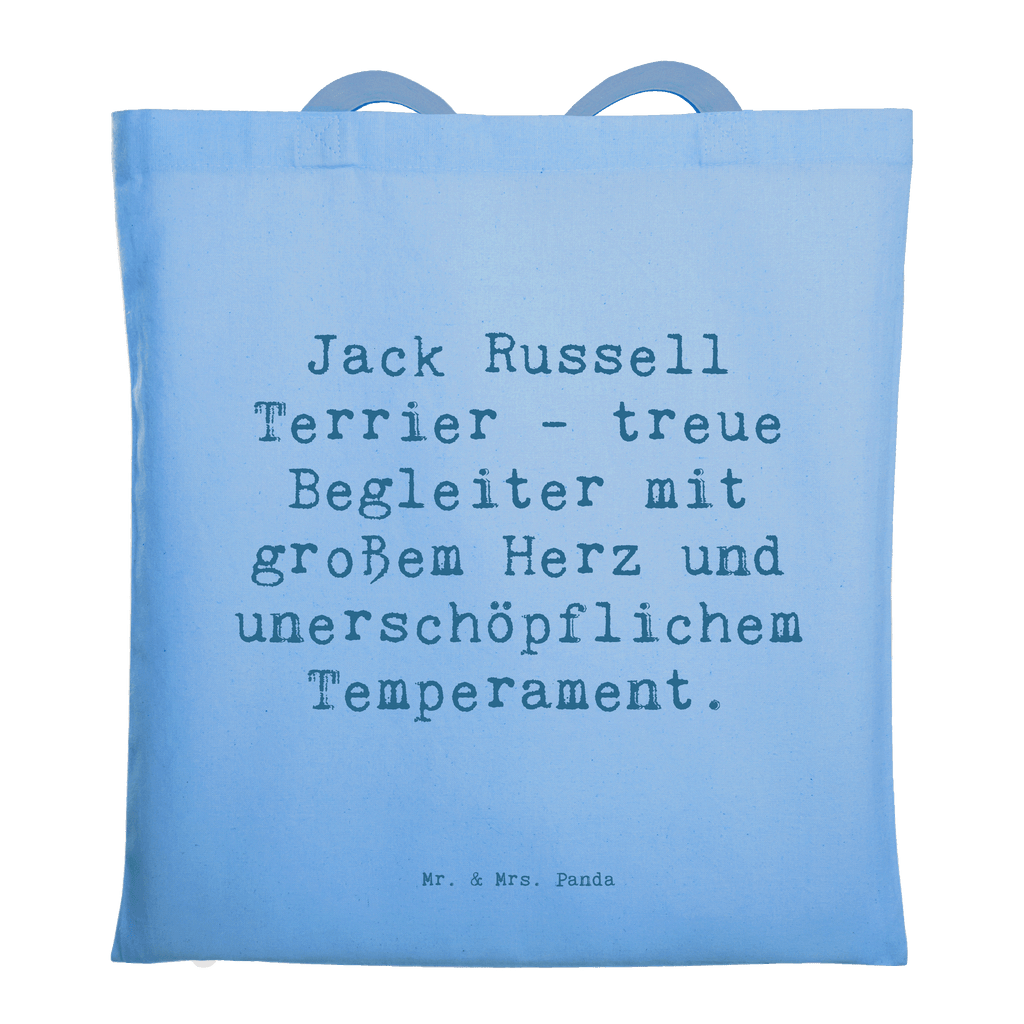 Tragetasche Spruch Jack Russell Terrier - treue Begleiter mit großem Herz und unerschöpflichem Temperament. Beuteltasche, Beutel, Einkaufstasche, Jutebeutel, Stoffbeutel, Tasche, Shopper, Umhängetasche, Strandtasche, Schultertasche, Stofftasche, Tragetasche, Badetasche, Jutetasche, Einkaufstüte, Laptoptasche, Hund, Hunderasse, Rassehund, Hundebesitzer, Geschenk, Tierfreund, Schenken, Welpe