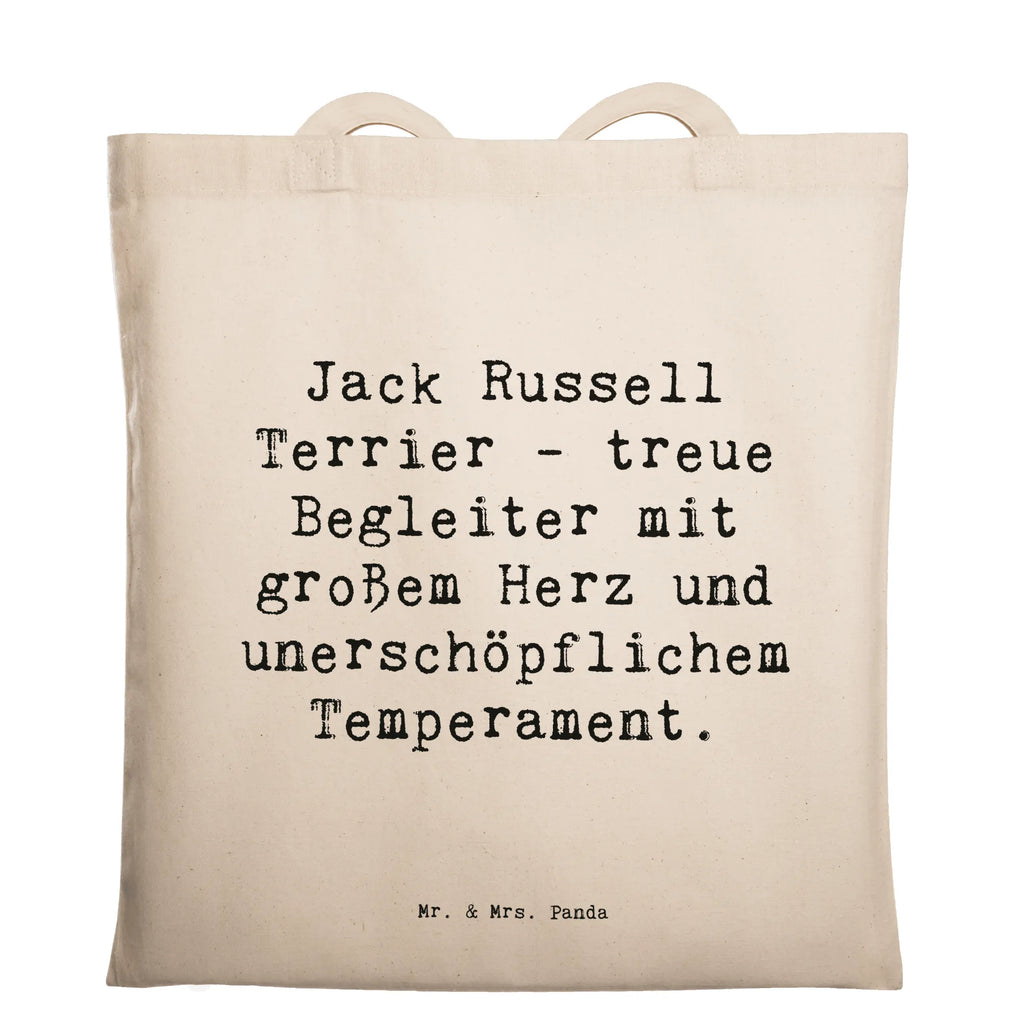 Tragetasche Spruch Jack Russell Terrier - treue Begleiter mit großem Herz und unerschöpflichem Temperament. Beuteltasche, Beutel, Einkaufstasche, Jutebeutel, Stoffbeutel, Tasche, Shopper, Umhängetasche, Strandtasche, Schultertasche, Stofftasche, Tragetasche, Badetasche, Jutetasche, Einkaufstüte, Laptoptasche, Hund, Hunderasse, Rassehund, Hundebesitzer, Geschenk, Tierfreund, Schenken, Welpe