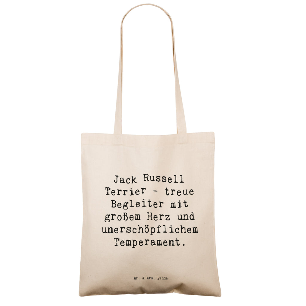 Tragetasche Spruch Jack Russell Terrier - treue Begleiter mit großem Herz und unerschöpflichem Temperament. Beuteltasche, Beutel, Einkaufstasche, Jutebeutel, Stoffbeutel, Tasche, Shopper, Umhängetasche, Strandtasche, Schultertasche, Stofftasche, Tragetasche, Badetasche, Jutetasche, Einkaufstüte, Laptoptasche, Hund, Hunderasse, Rassehund, Hundebesitzer, Geschenk, Tierfreund, Schenken, Welpe