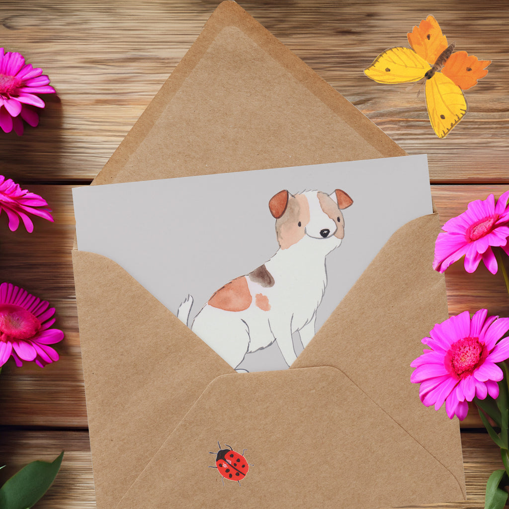 Deluxe Karte Jack Russell Terrier Karte, Grußkarte, Klappkarte, Einladungskarte, Glückwunschkarte, Hochzeitskarte, Geburtstagskarte, Hochwertige Grußkarte, Hochwertige Klappkarte, Hund, Hunderasse, Rassehund, Hundebesitzer, Geschenk, Tierfreund, Schenken, Welpe