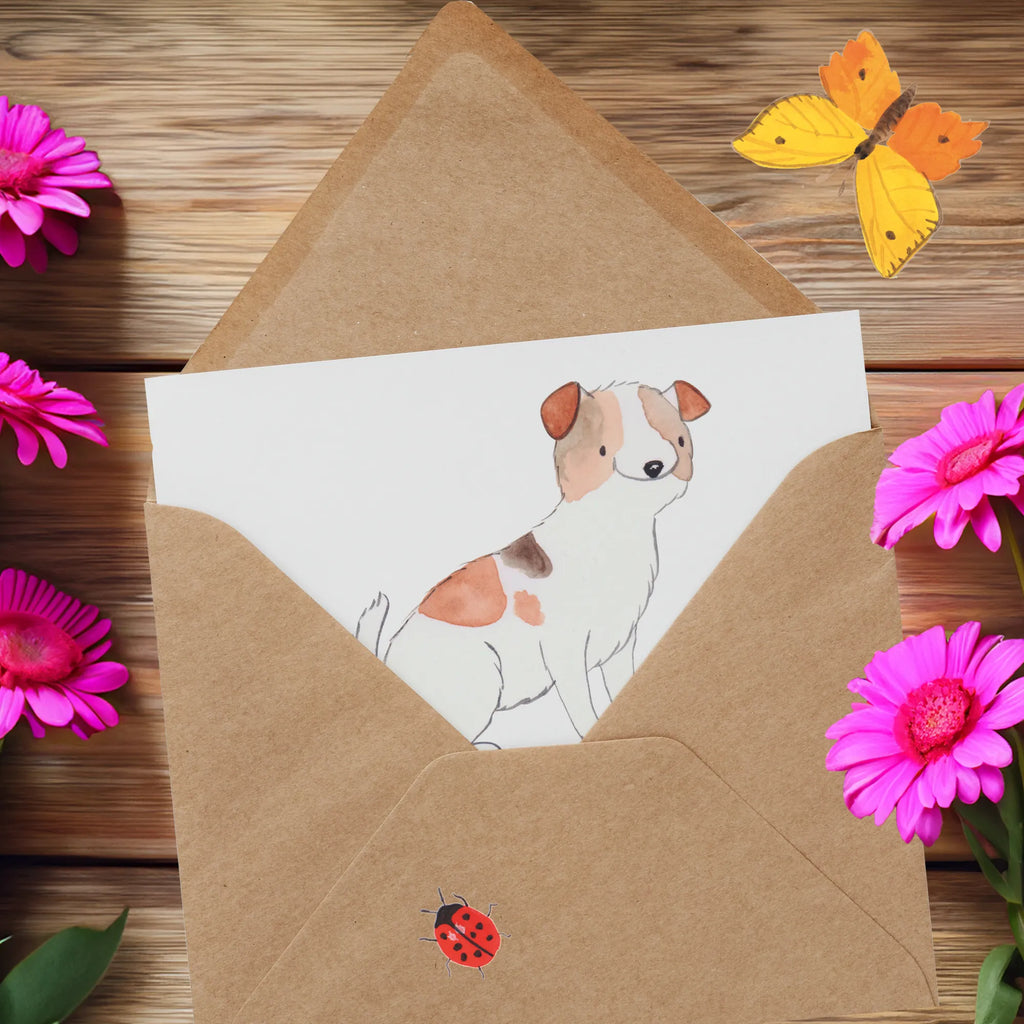 Deluxe Karte Jack Russell Terrier Karte, Grußkarte, Klappkarte, Einladungskarte, Glückwunschkarte, Hochzeitskarte, Geburtstagskarte, Hochwertige Grußkarte, Hochwertige Klappkarte, Hund, Hunderasse, Rassehund, Hundebesitzer, Geschenk, Tierfreund, Schenken, Welpe