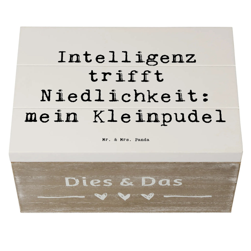 Holzkiste Spruch Niedlicher Kleinpudel Holzkiste, Kiste, Schatzkiste, Truhe, Schatulle, XXL, Erinnerungsbox, Erinnerungskiste, Dekokiste, Aufbewahrungsbox, Geschenkbox, Geschenkdose, Hund, Hunderasse, Rassehund, Hundebesitzer, Geschenk, Tierfreund, Schenken, Welpe