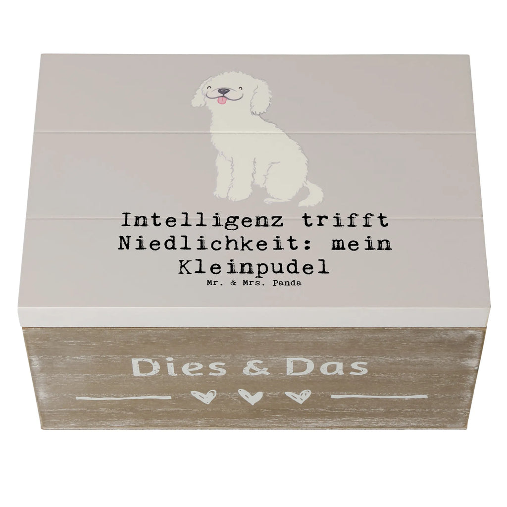 Holzkiste Niedlicher Kleinpudel Holzkiste, Kiste, Schatzkiste, Truhe, Schatulle, XXL, Erinnerungsbox, Erinnerungskiste, Dekokiste, Aufbewahrungsbox, Geschenkbox, Geschenkdose, Hund, Hunderasse, Rassehund, Hundebesitzer, Geschenk, Tierfreund, Schenken, Welpe