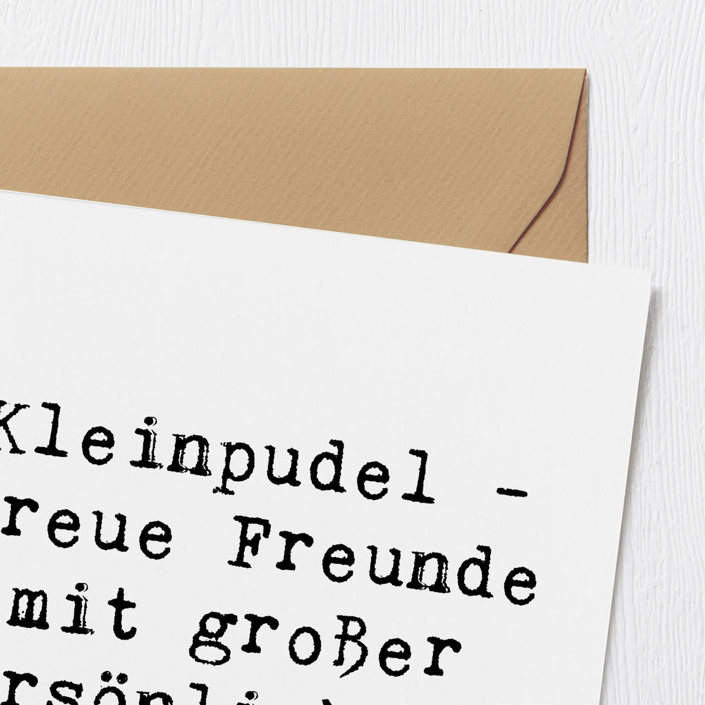 Deluxe Karte Spruch Kleinpudel Freunde Karte, Grußkarte, Klappkarte, Einladungskarte, Glückwunschkarte, Hochzeitskarte, Geburtstagskarte, Hochwertige Grußkarte, Hochwertige Klappkarte, Hund, Hunderasse, Rassehund, Hundebesitzer, Geschenk, Tierfreund, Schenken, Welpe