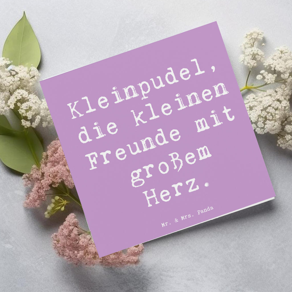 Deluxe Karte Spruch Kleinpudel Liebe Karte, Grußkarte, Klappkarte, Einladungskarte, Glückwunschkarte, Hochzeitskarte, Geburtstagskarte, Hochwertige Grußkarte, Hochwertige Klappkarte, Hund, Hunderasse, Rassehund, Hundebesitzer, Geschenk, Tierfreund, Schenken, Welpe