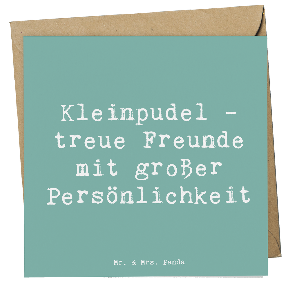 Deluxe Karte Spruch Kleinpudel Freunde Karte, Grußkarte, Klappkarte, Einladungskarte, Glückwunschkarte, Hochzeitskarte, Geburtstagskarte, Hochwertige Grußkarte, Hochwertige Klappkarte, Hund, Hunderasse, Rassehund, Hundebesitzer, Geschenk, Tierfreund, Schenken, Welpe