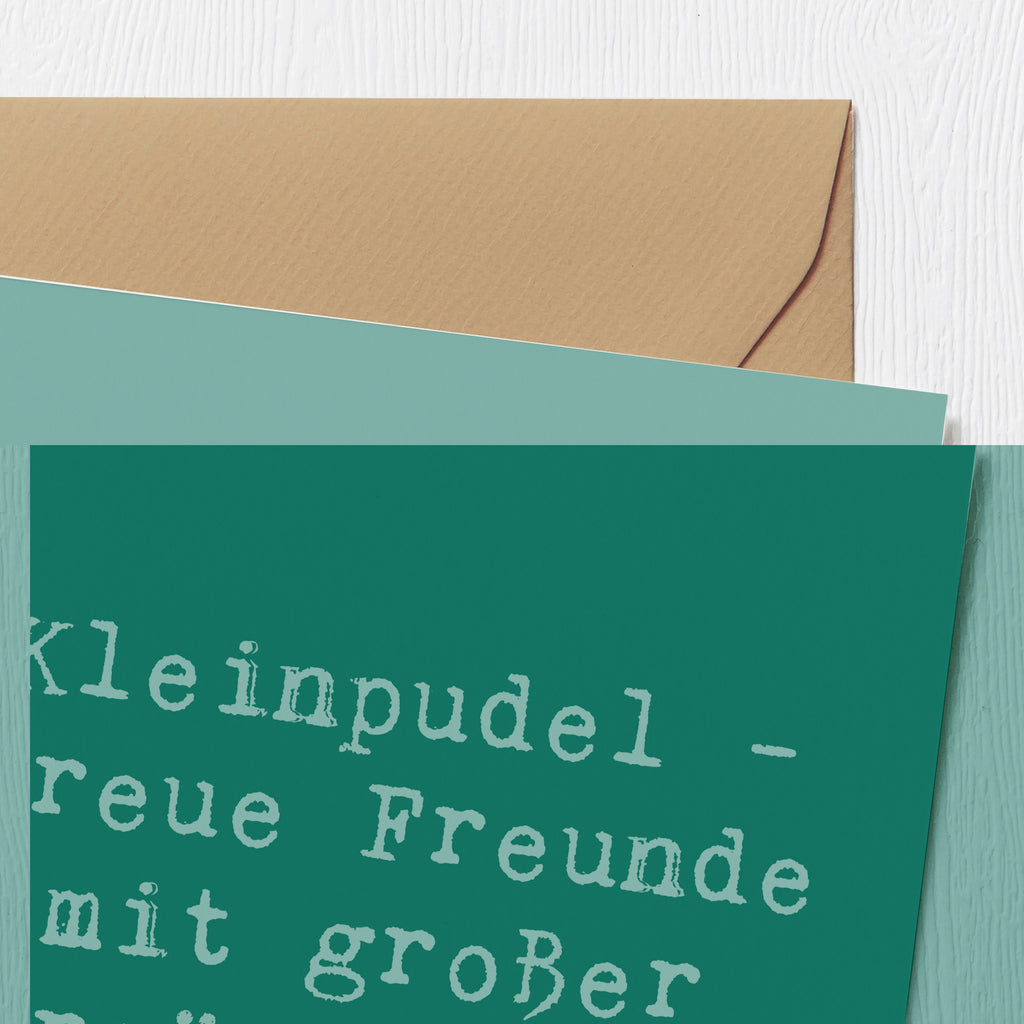 Deluxe Karte Spruch Kleinpudel Freunde Karte, Grußkarte, Klappkarte, Einladungskarte, Glückwunschkarte, Hochzeitskarte, Geburtstagskarte, Hochwertige Grußkarte, Hochwertige Klappkarte, Hund, Hunderasse, Rassehund, Hundebesitzer, Geschenk, Tierfreund, Schenken, Welpe